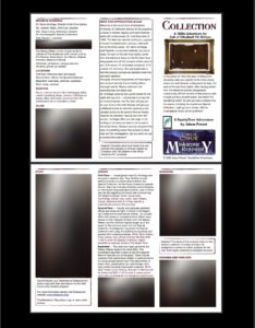 A redacted preview of a two-page Call of Cthulhu adventure